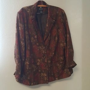 Maggie Barnes Women's 26W Jacket Blazer Floral